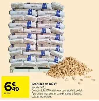 Carrefour Market Granulés de bois(e) Sac de 15 Kg. offre