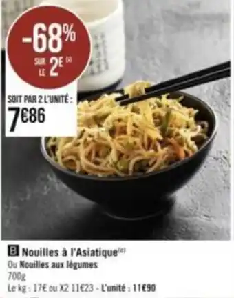 Géant Casino Nouilles à l'Asiatique Ou Nouilles aux légumes offre