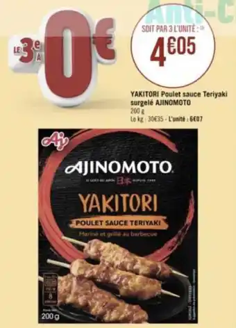 Géant Casino YAKITORI Poulet sauce Teriyaki surgelé AJINOMOTO offre