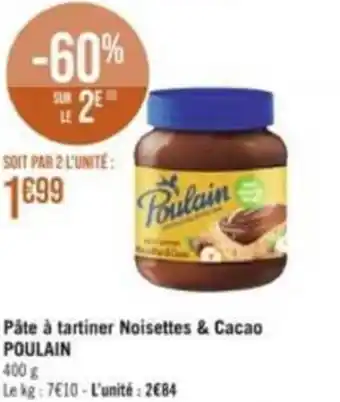 Géant Casino Pâte à tartiner Noisettes & Cacao POULAIN offre