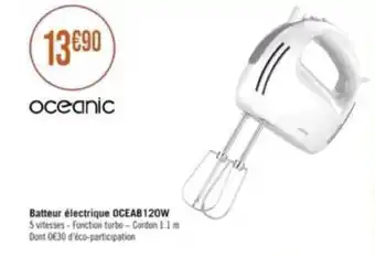 Géant Casino Batteur électrique OCEAB120W offre