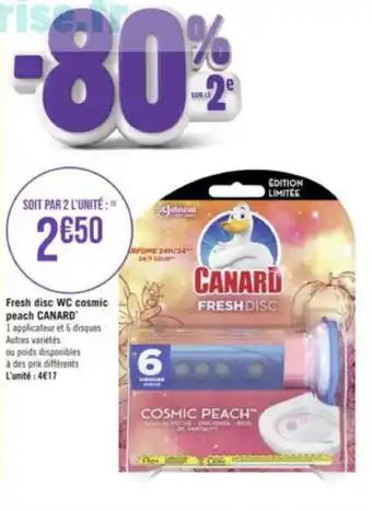 Géant Casino Fresh disc WC cosmic peach CANARD offre
