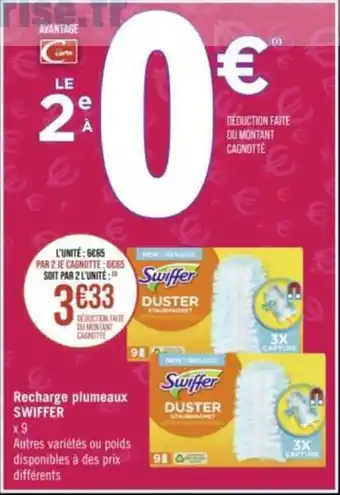 Géant Casino Recharge plumeaux SWIFFER offre