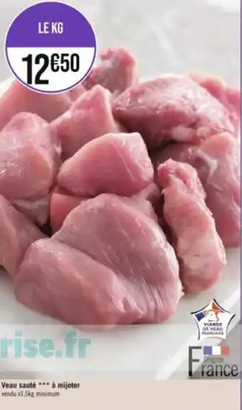 Géant Casino Veau sauté *** à mijoter offre