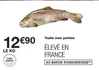 Monoprix Truite rose portion offre