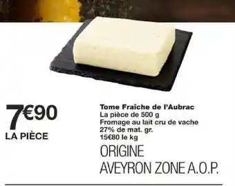 Tome Fraîche de l'Aubrac