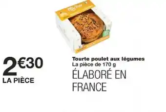 Monoprix Tourte poulet aux légumes La pièce de 170 g offre