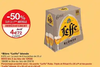 Monoprix *Bière "Leffe" blonde offre