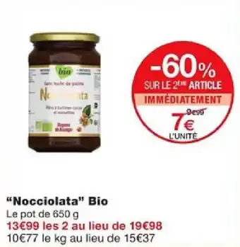 Monoprix "Nocciolata" Bio offre