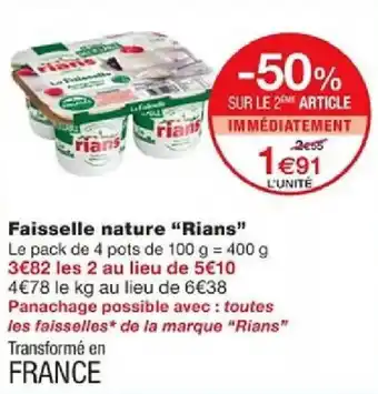 Monoprix Faisselle nature "Rians" offre
