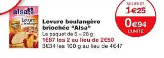 Levure boulangère briochée "Alsa"