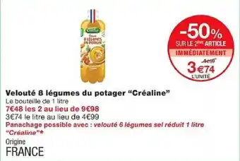 Velouté 8 légumes du potager "Créaline"