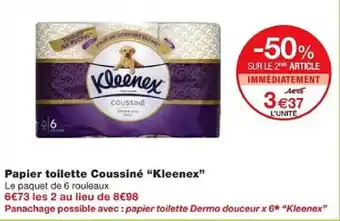 Monoprix Papier toilette Coussiné "Kleenex" offre