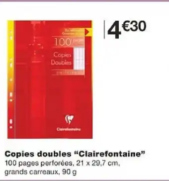 Monoprix Copies doubles "Clairefontaine" offre