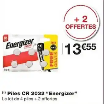 Monoprix (¹) Piles CR 2032 "Energizer" offre