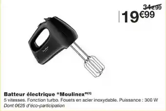 Monoprix Batteur électrique "Moulinex”(¹) offre