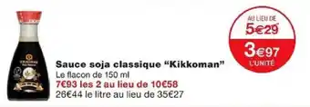 Monoprix Sauce soja classique "Kikkoman" offre