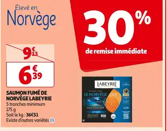 Auchan Supermarché Labeyrie saumon fumé de norvège offre