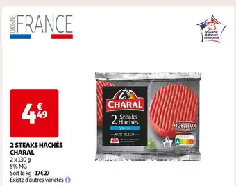 Auchan Supermarché Charal 2 steaks hachés offre