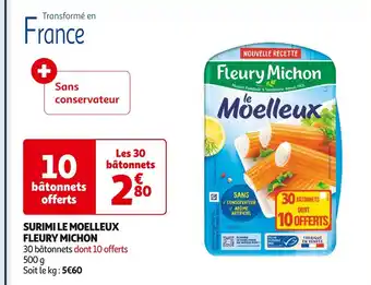 Auchan Supermarché Fleury michon surimi le moelleux offre