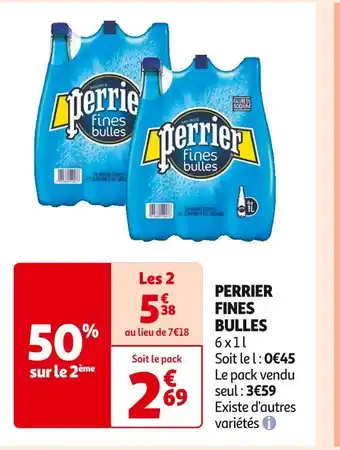 Auchan Supermarché Perrier fines bulles offre