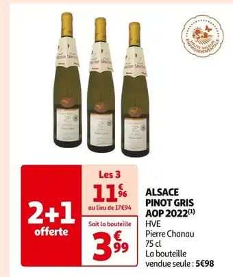 Pierre chanau alsace pinot gris aop 2022