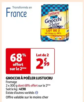 Auchan Supermarché Lustucru gnocchi à poêler offre