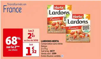 Auchan Supermarché Herta lardons offre