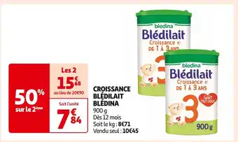 Auchan Supermarché Blédina croissance blédilait offre