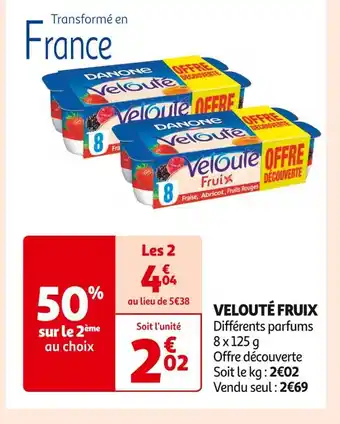 Auchan Supermarché Danone velouté fruix offre