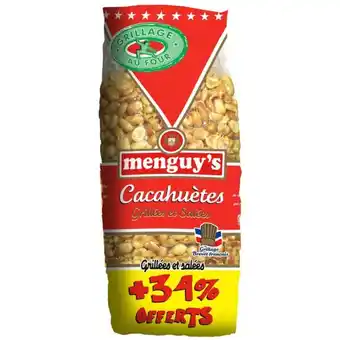 Auchan Cacahuètes grillées salées menguy's offre