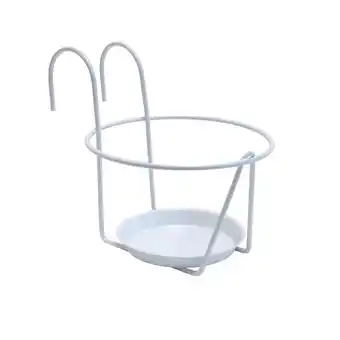 Bricomarché Porte-pots soucoupe crochet - 16-18 cm - blanc offre