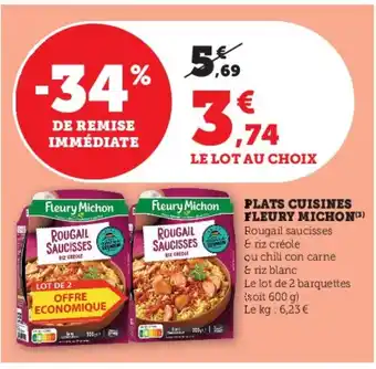 Super U PLATS CUISINES FLEURY MICHON(3) offre