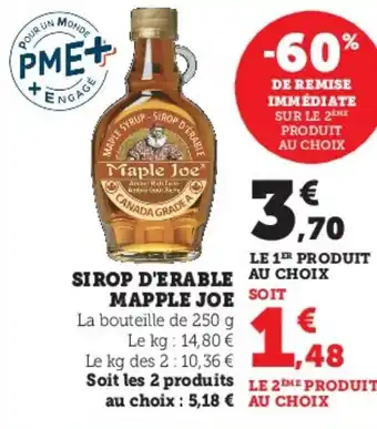 SIROP D'ERABLE MAPPLE JOE