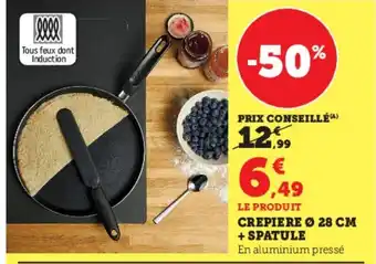 Super U CREPIERE Ø 28 CM + SPATULE offre