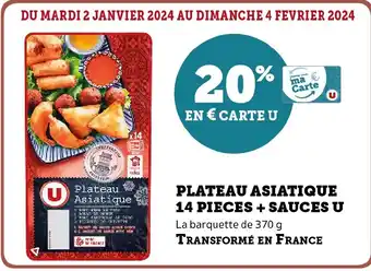 PLATEAU ASIATIQUE 14 PIECES + SAUCES U