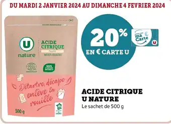 ACIDE CITRIQUE U NATURE
