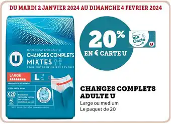 Super U CHANGES COMPLETS ADULTE U offre