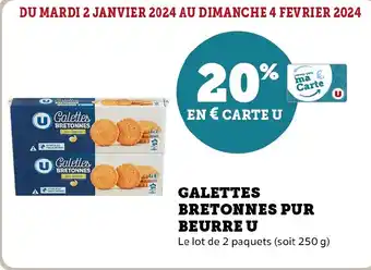 Super U GALETTES BRETONNES PUR BEURRE U offre