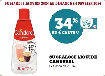 Super U SUCRALOSE LIQUIDE CANDEREL offre