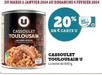 Super U CASSOULET TOULOUSAIN U offre