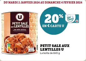 Super U PETIT SALE AUX LENTILLES U offre