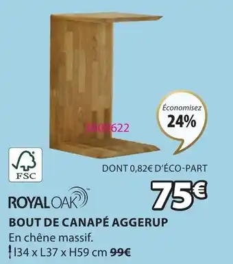 JYSK BOUT DE CANAPÉ AGGERUP offre