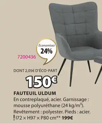 JYSK FAUTEUIL ULDUM offre