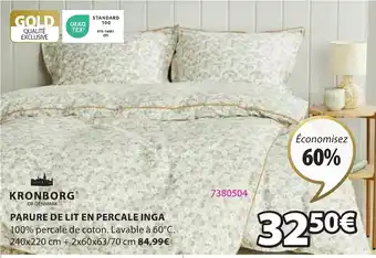 JYSK PARURE DE LIT EN PERCALE INGA offre