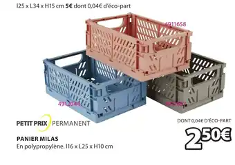 JYSK PANIER MILAS offre