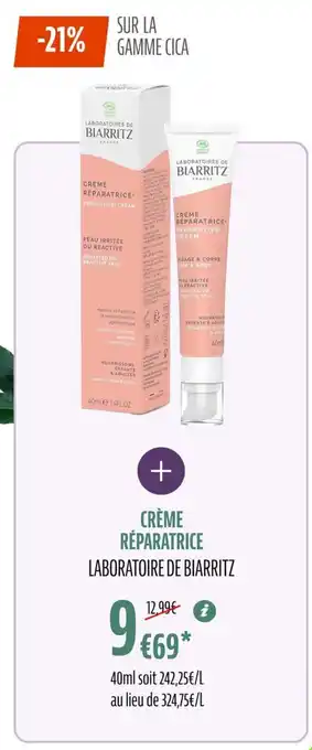La Vie Claire CRÈME RÉPARATRICE LABORATOIRE DE BIARRITZ offre