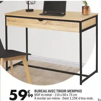 € BUREAU AVEC TIROIR MEMPHIS