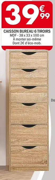 La Foir'Fouille CAISSON BUREAU 6 TIROIRS offre