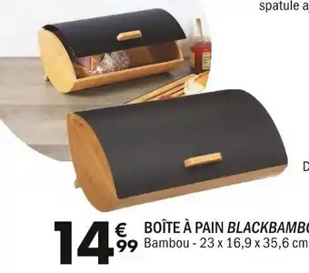 La Foir'Fouille BOÎTE À PAIN BLACKBAMBOO offre